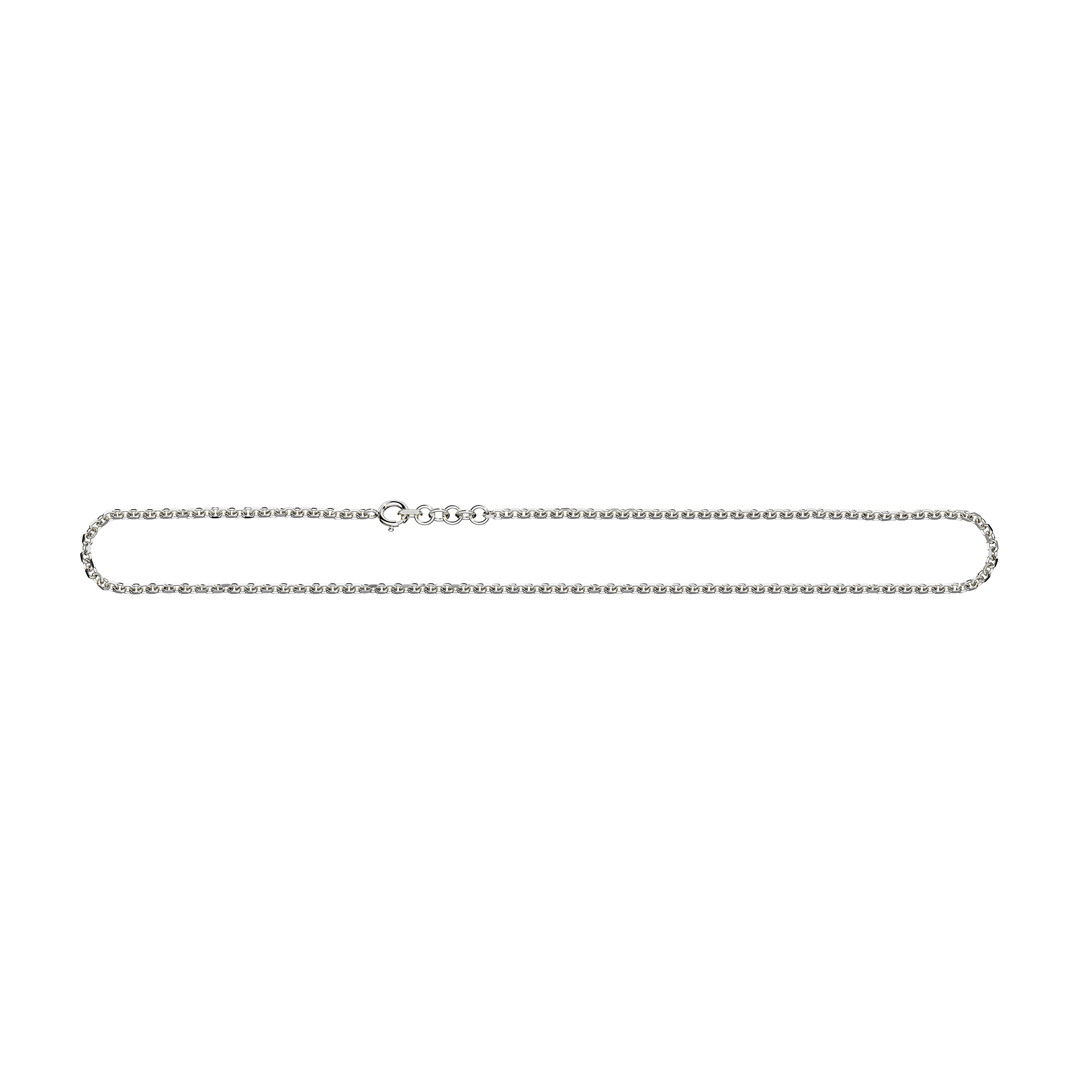 A detail image of Silver Diamond Cut Trace Chain S in Silver